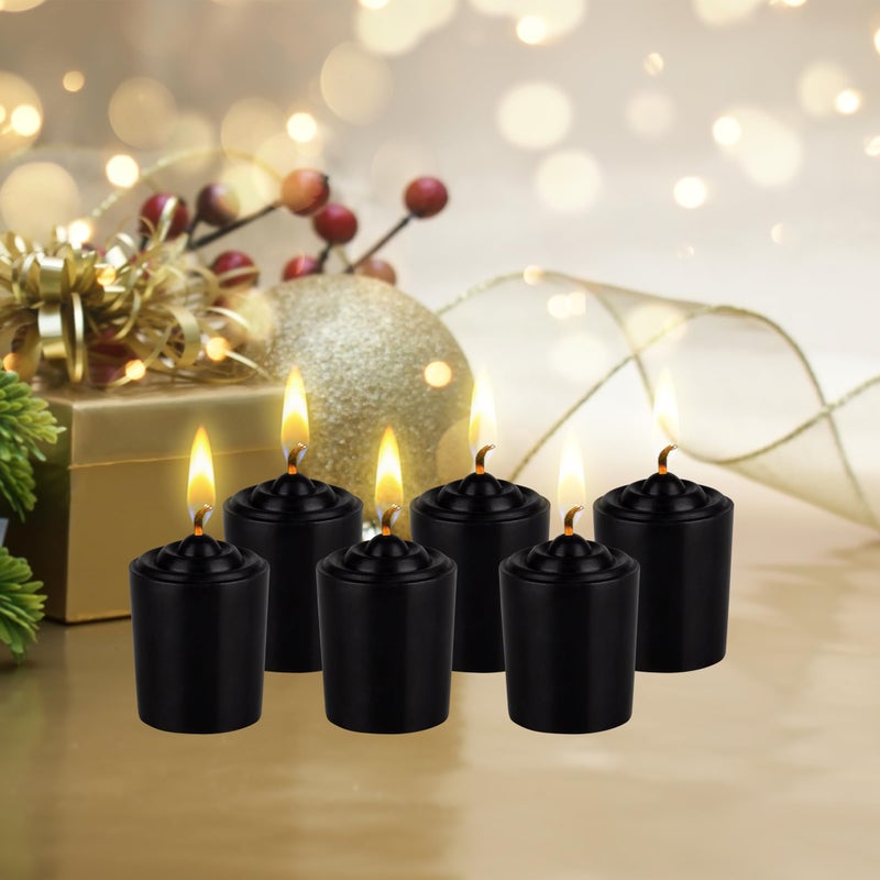 Mega Candles 12 pcs Unscented Black Votive Candles, Hand Poured Wax Candle 15 Hours 1.5 Inch x 2.25 Inch, Home DÃ©cor, Wedding Receptions, Centerpieces, Occasions, Events, Meditations, Holders - Image 4